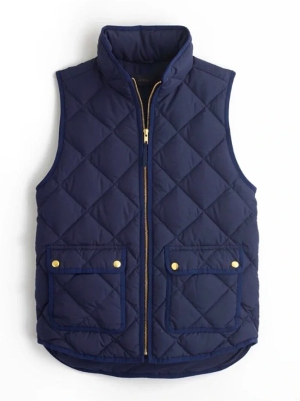 J. Crew Quilted Excursion puffer Vest with Gold Hardware